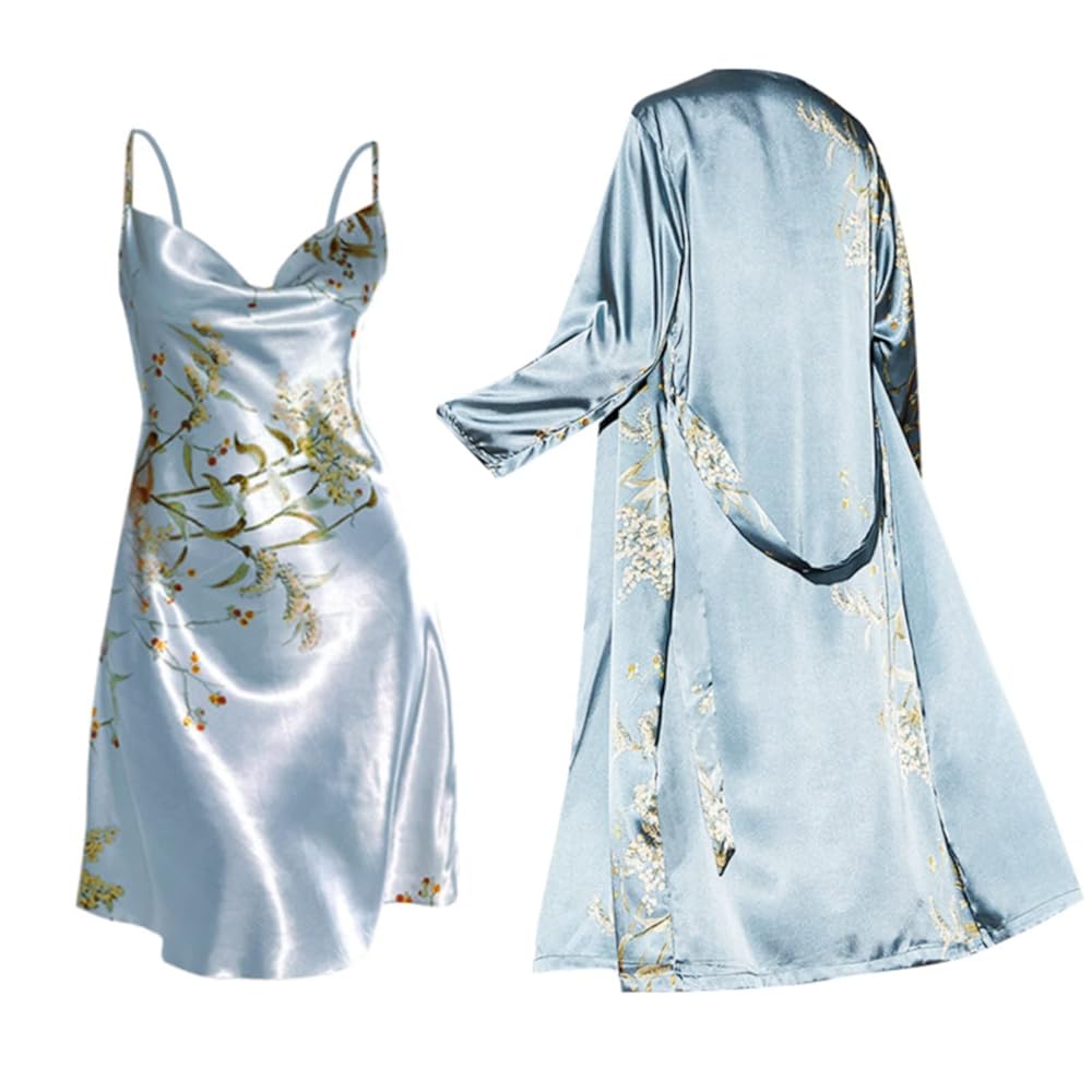 Vêtements de nuit femme en satin imprimé