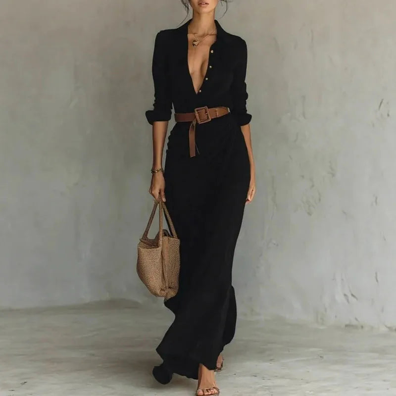 Sexy V-Neck Maxi Dress